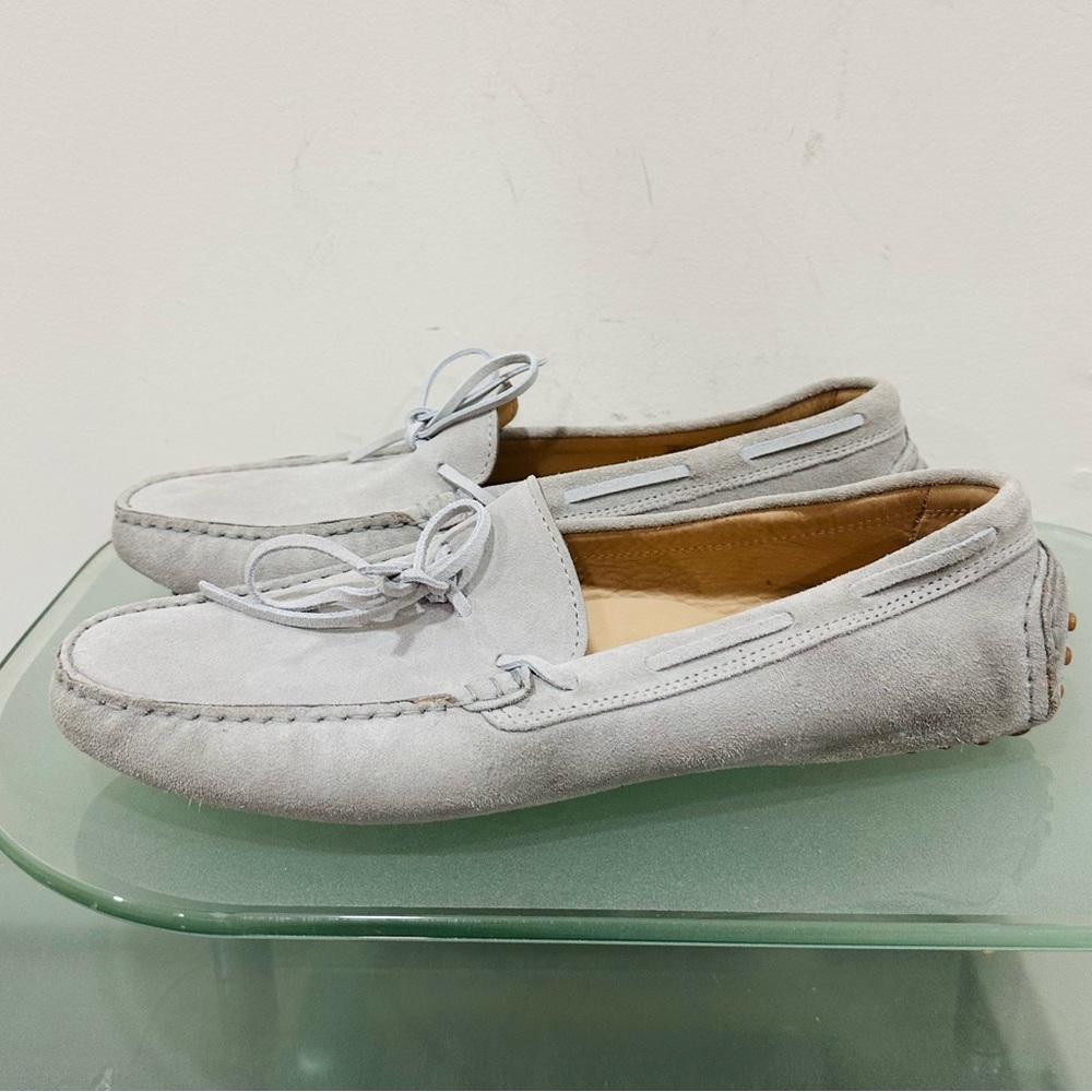 Koio Maranello Bow Bleu Suede Shoes loafers Mens Size :M 10‎ Euro: 43 Grey